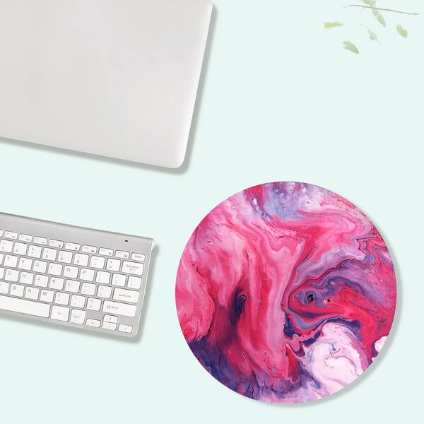 

Flowing Ink Round Mouse Pad, Multicolor