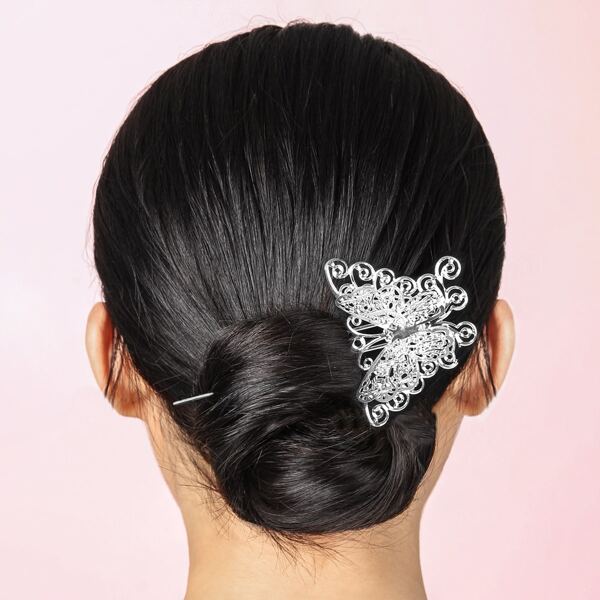 

Butterfly Decor Hair Pin, Silver