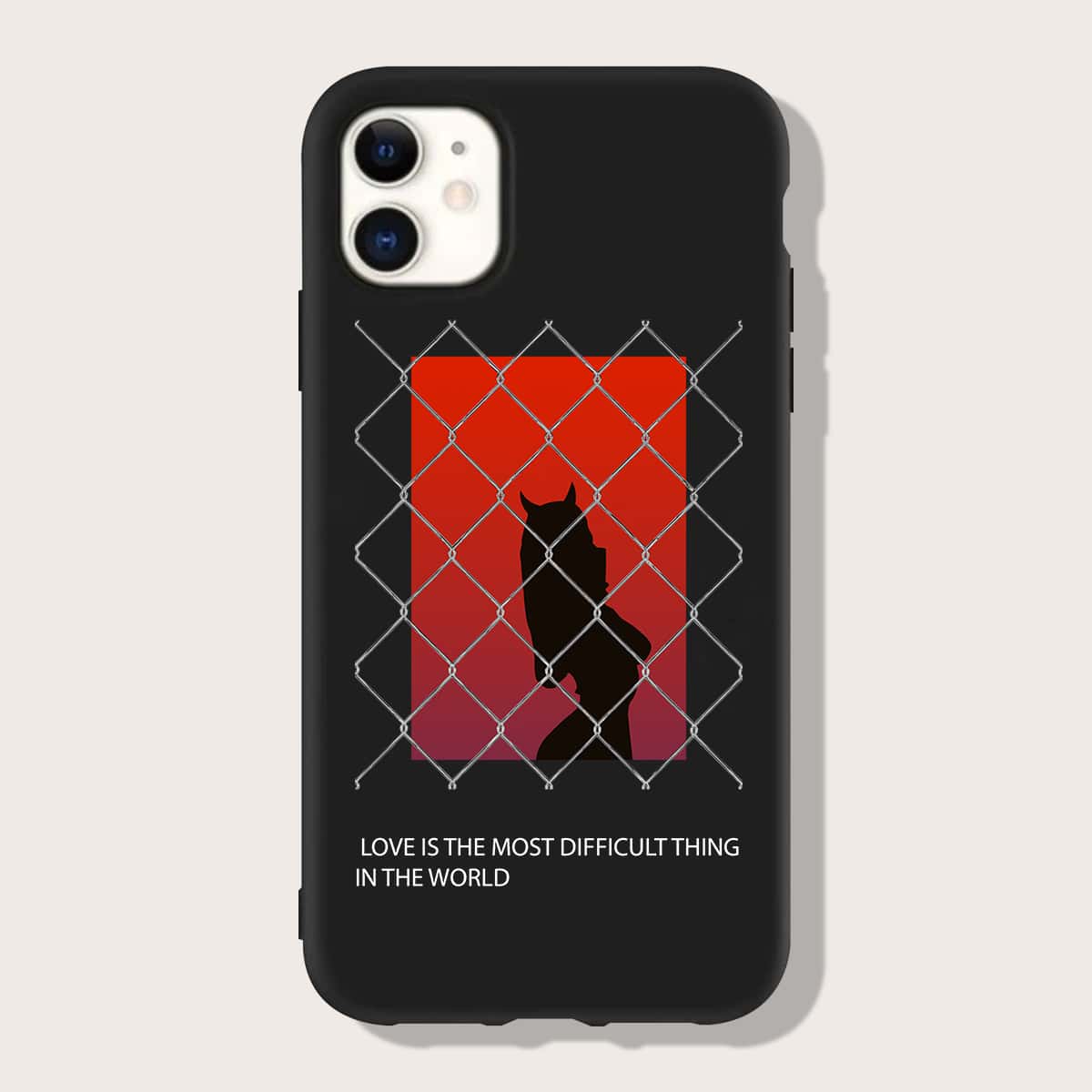 

Figure Pattern Phone Case, Black