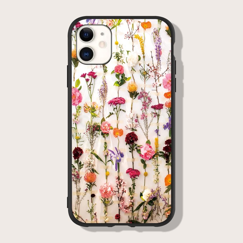 

Floral Pattern Phone Case, Black