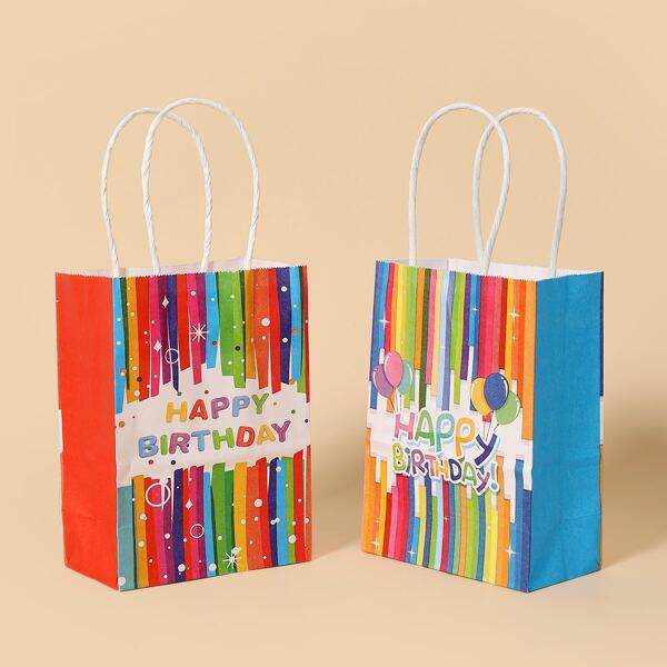 

2pcs Birthday Gift Bag, Multicolor