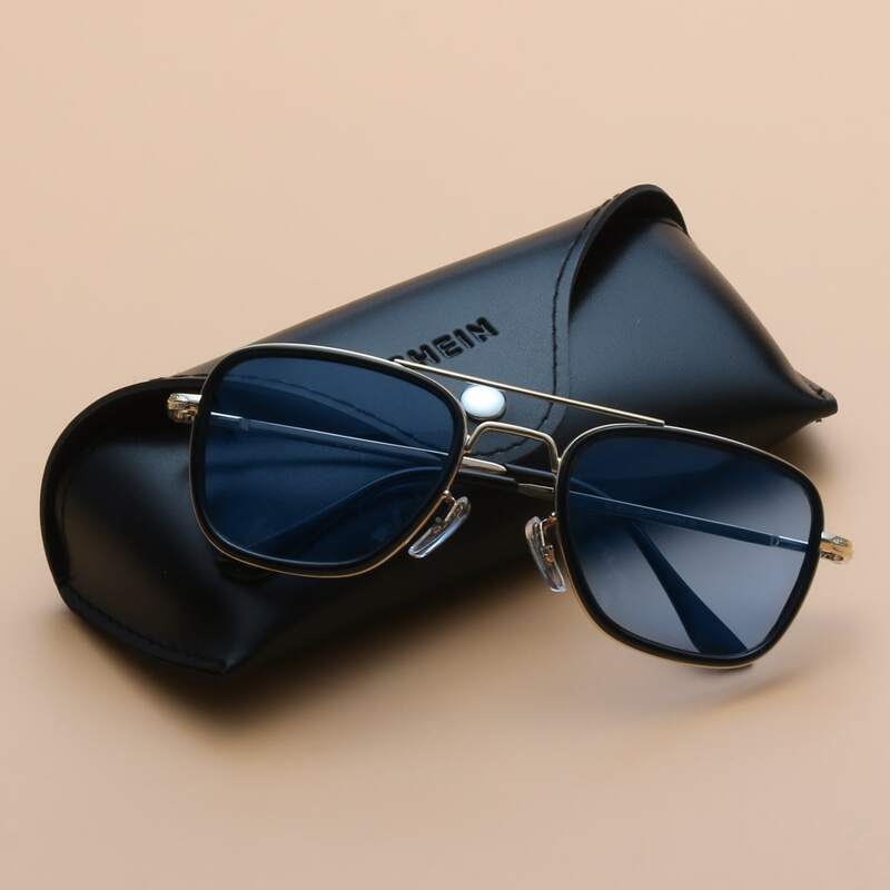 

Guys Square Frame Polarized Sunglasses, Baby blue