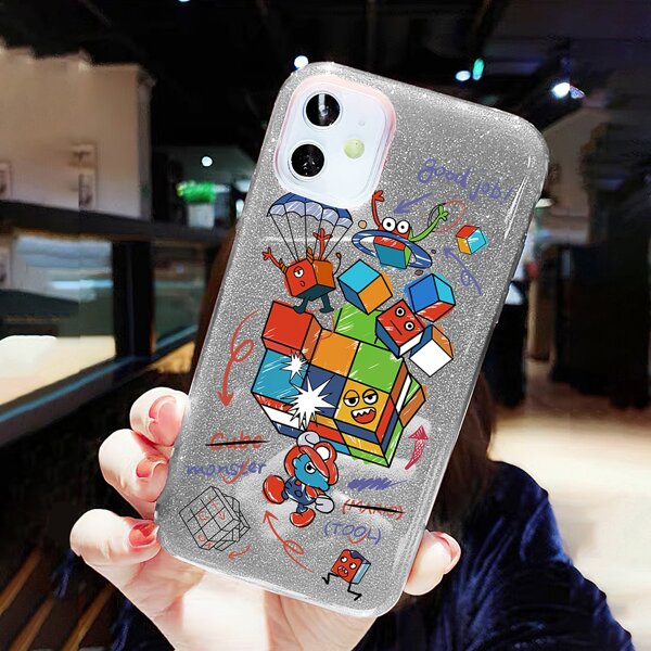 

Rubiks Cube Phone Case, Silver