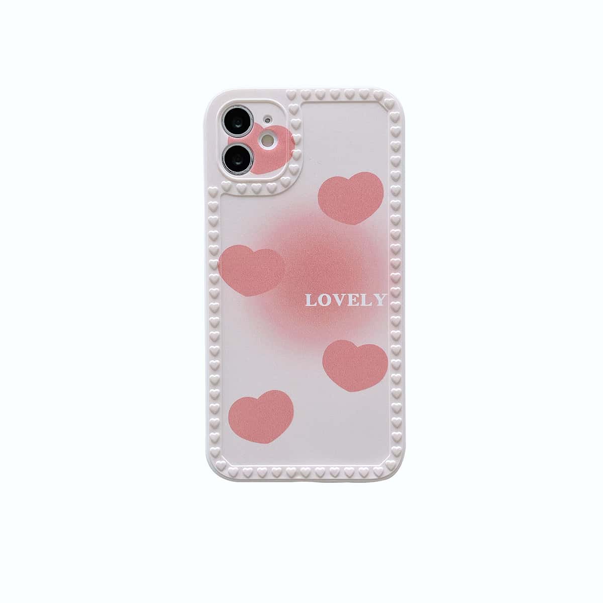 

Heart Pattern Phone Case, Pink