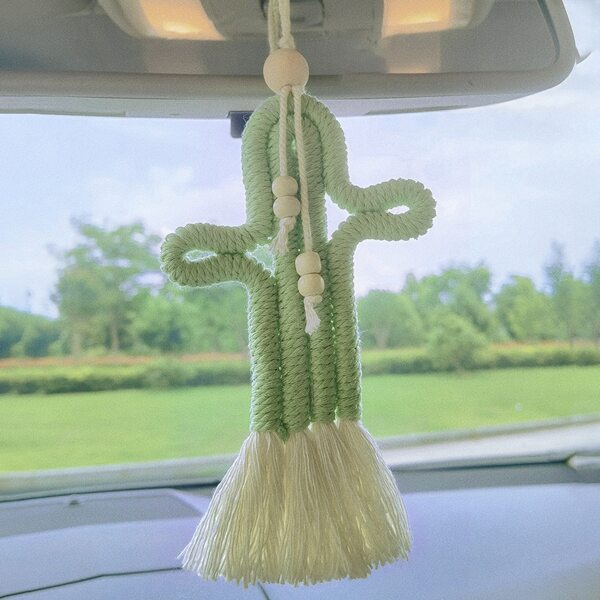 

Woven Cactus Wall Hanging, Green