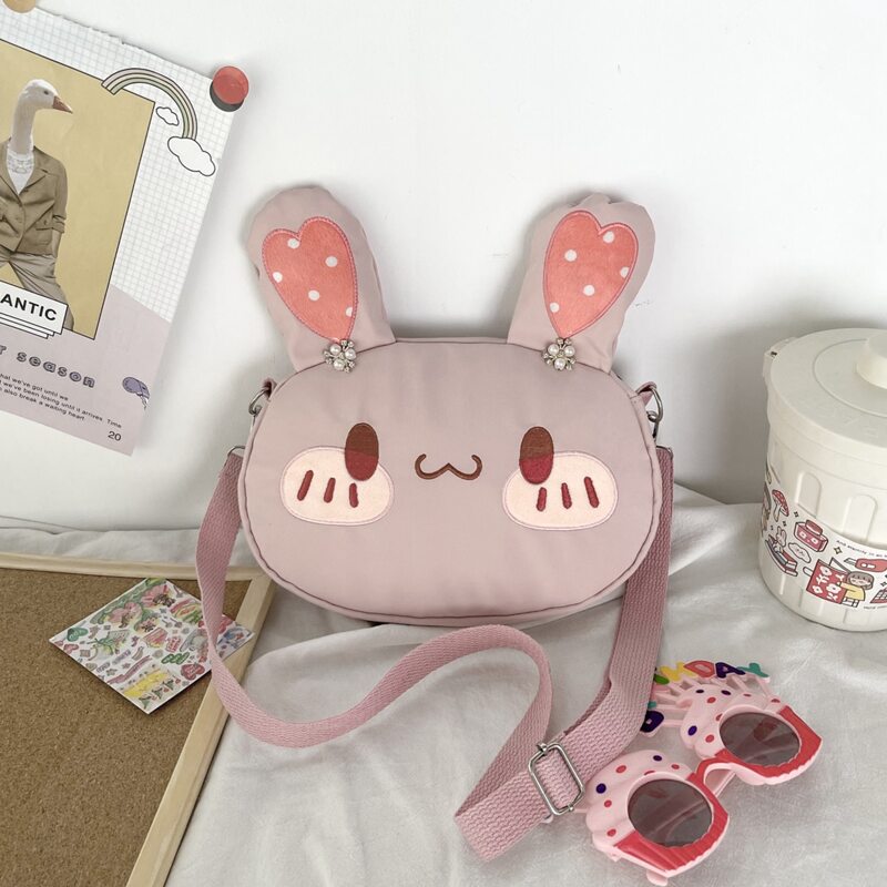 

Cartoon Rabbit Crossbody Bag, Pink