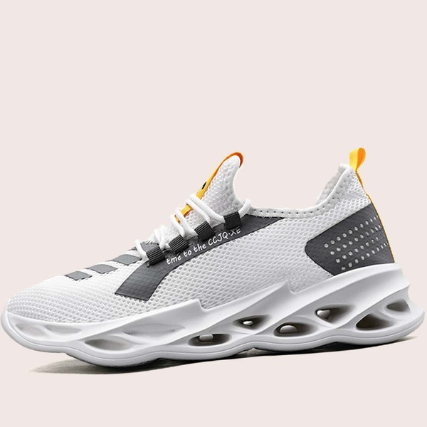 

Men Lace-up Decor Sneakers, White