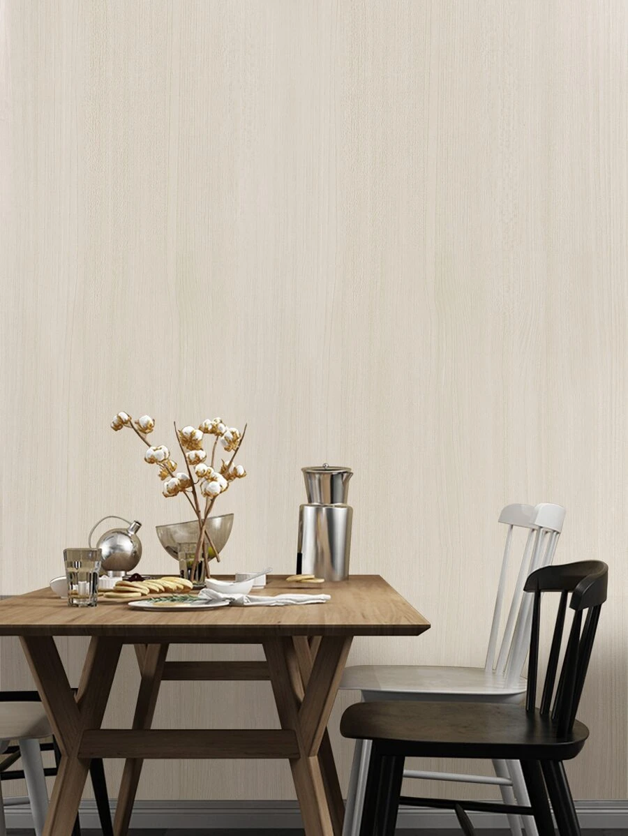 1 件木纹墙纸、翻新贴纸撕掉墙板、墙纸、壁纸、春季装饰品让您的家焕然一新、拉玛装饰贴纸 - 米色 - 查看 1