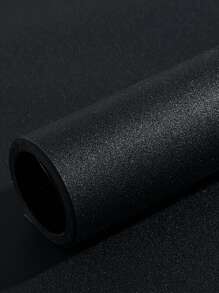 1pc Plain Window Privacy Sticker, Black PVC Waterproof Self Adhesive Blackout Window Film, For Home - Black - View 7