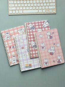 MOKA 1pc Cartoon Graphic Random Spiral Notebook - Multicolor - View 1