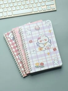 MOKA 1pc Cartoon Graphic Random Spiral Notebook - Multicolor - View 6