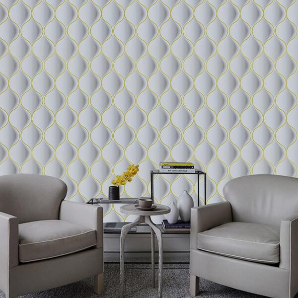 

1pc 3D Geometric Pattern Wall Paper, Multicolor
