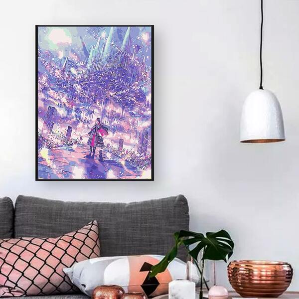 

Cartoon Graphic DIY Diamond Unframed Painting, Multicolor