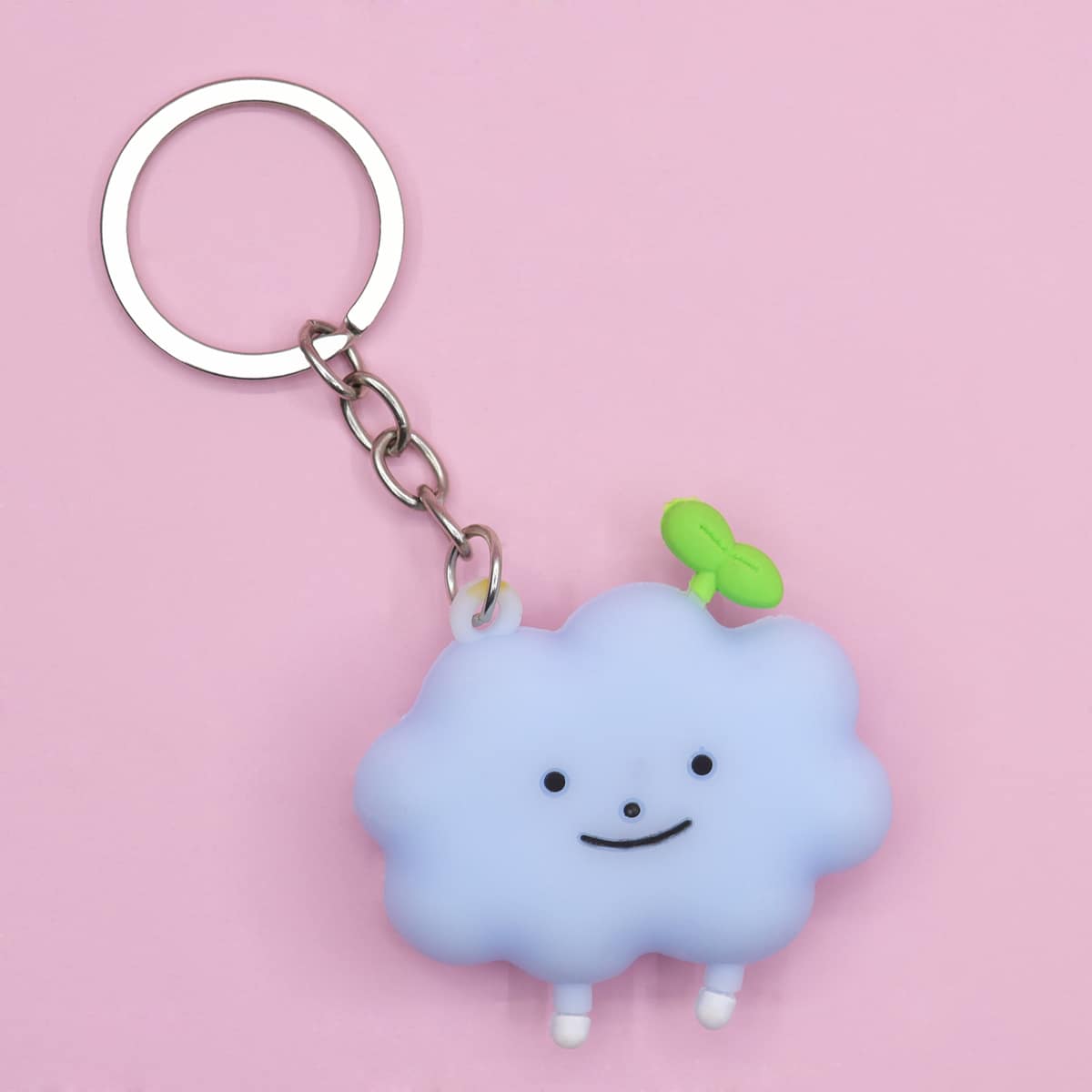 

Cartoon Cloud Charm Keychain, Multicolor