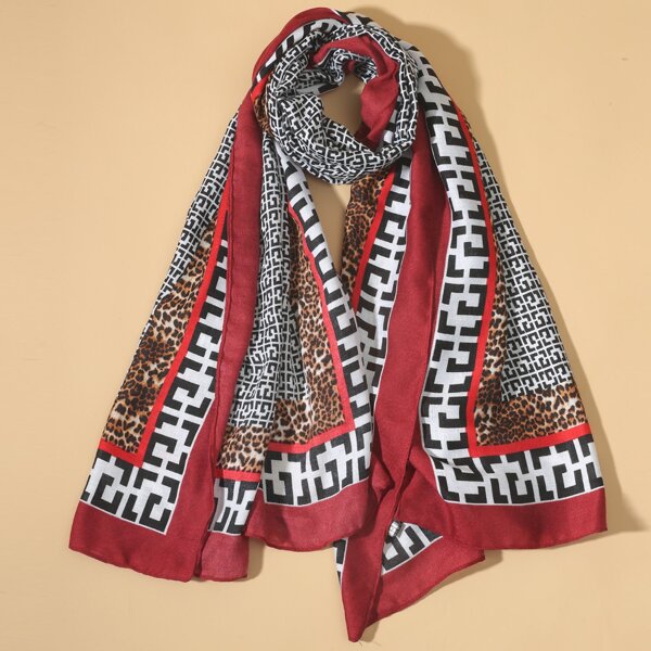 

Leopard Print Scarf, Multicolor