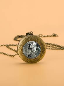 Mở vòng cổ mặt dây chuyền mề đay - Đồng - Xem 1