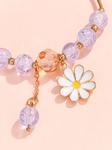 珠飾手鍊 - 紫色 - 查看 2