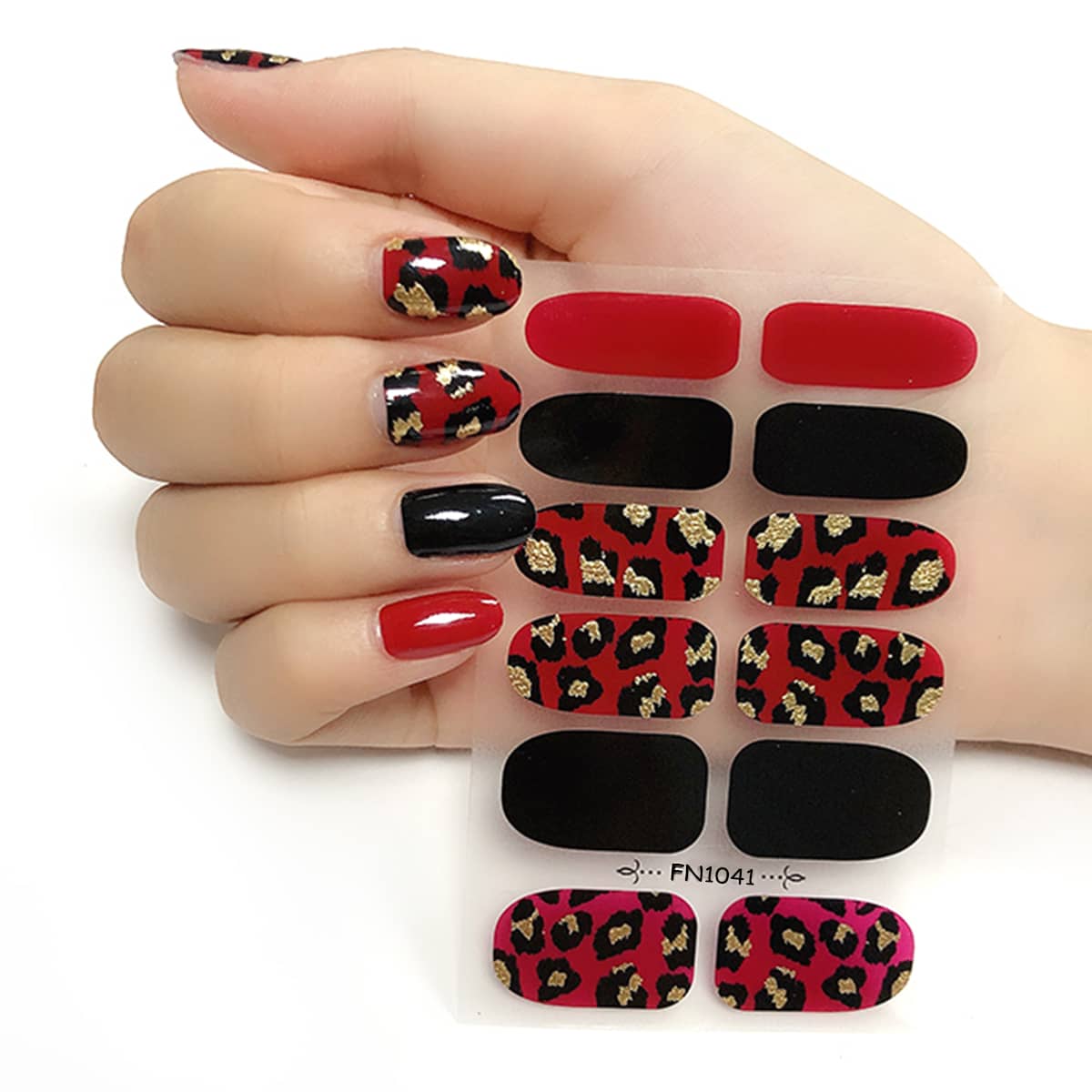 

1sheet Leopard Nail Sticker, Multicolor