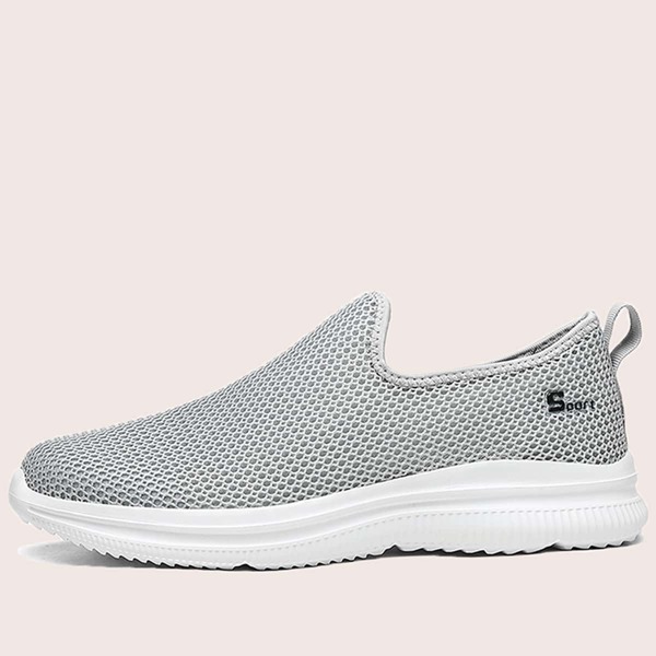 

Men Letter Graphic Running Shoes, Light grey