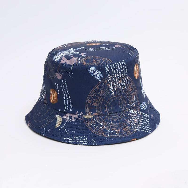 

1pc Reversible Bucket Hat, Blue