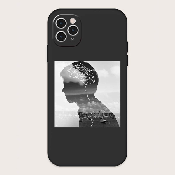 

Figure Graphic Phone Case, Black
