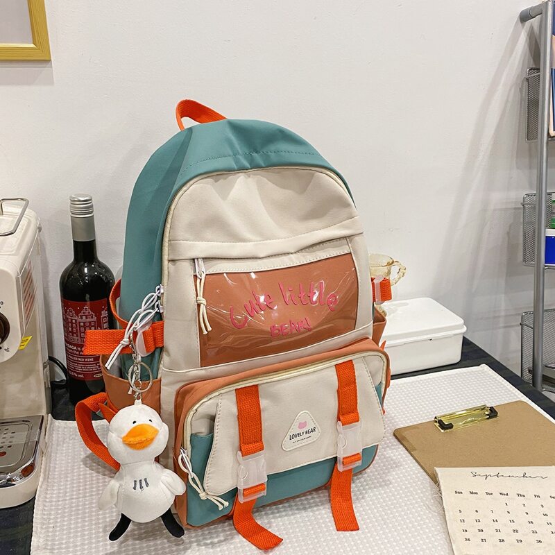 

Color Block Backpack, Green