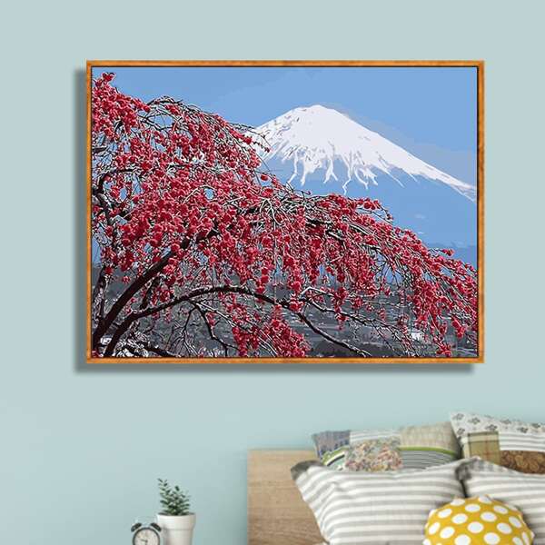 

Mount Fuji DIY Diamond Unframed Painting, Multicolor