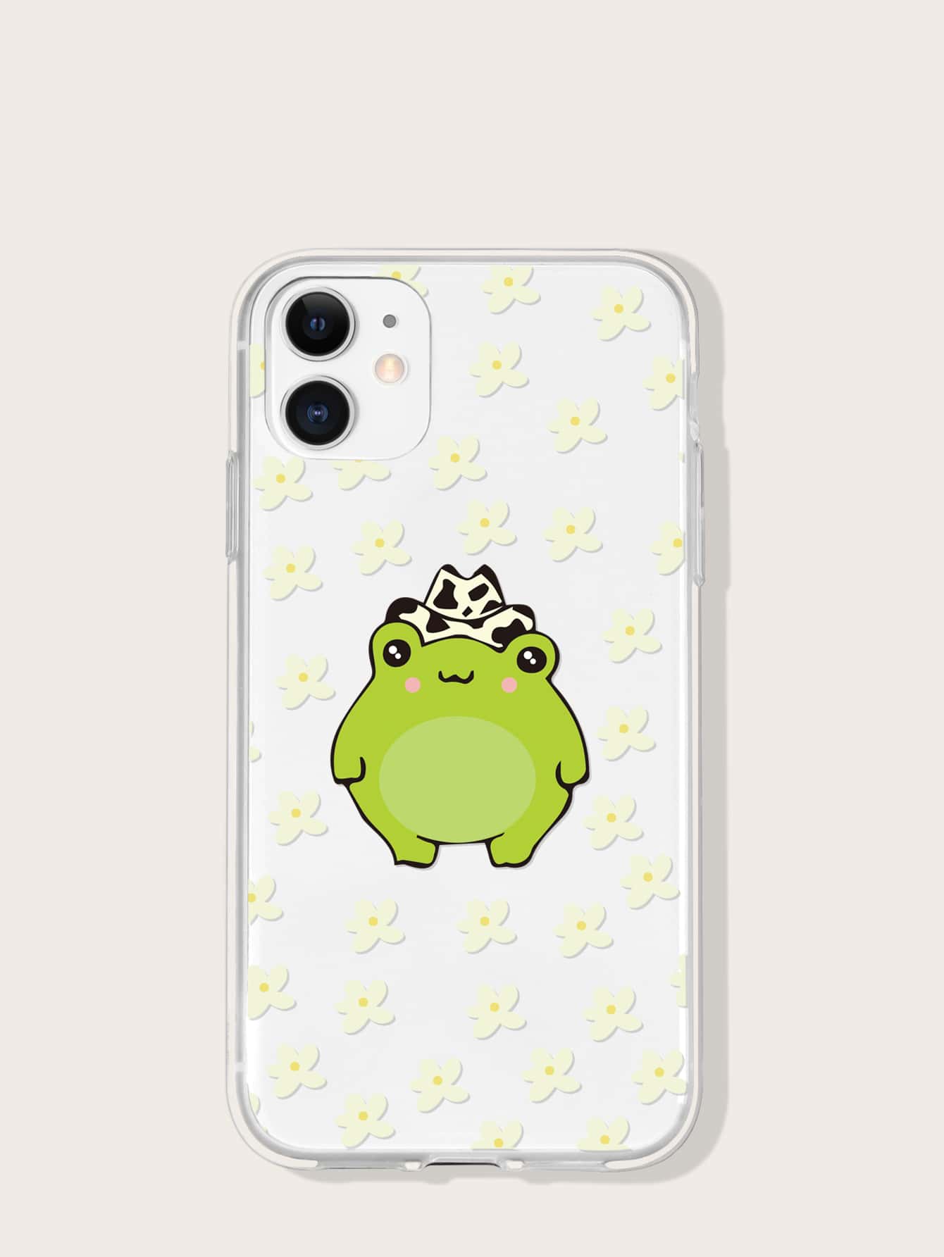 Hộp đựng điện thoại di động in hình con ếch hoạt hình - Trong sáng - Xem 1