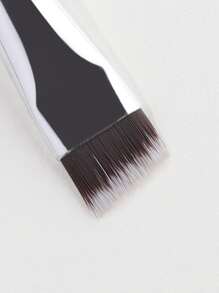 1 pieza Cepillo para cejas con ángulo, cepillo de maquillaje para cejas, herramienta de belleza con cerdas sintéticas - Negro - Ver 3