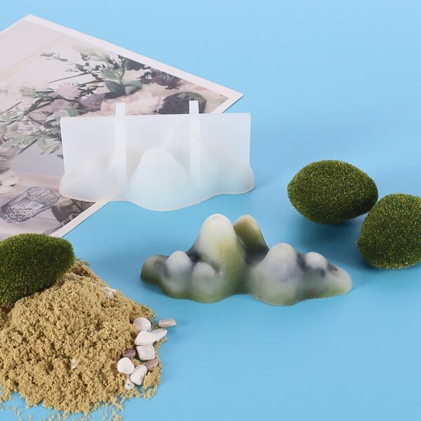 

1pc DIY Rockery Epoxy Mould, White