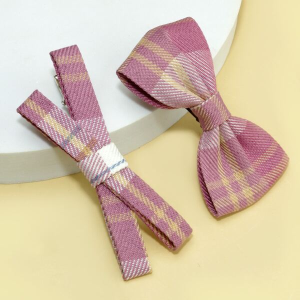 

2pcs Toddler Girls Bow Knot Hair Clip, Multicolor