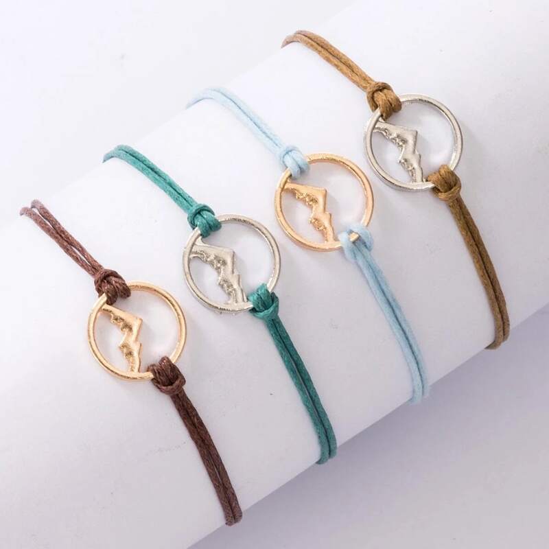 

4pcs Simple Rope Bracelet, Multicolor