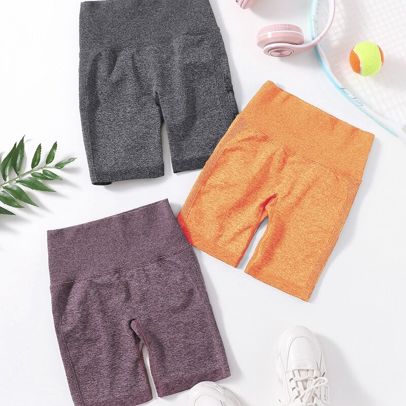 

3pc Marled Knit Sports Shorts Set, Multicolor