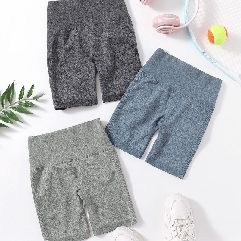 

3pc Marled Knit Sports Shorts Set, Multicolor