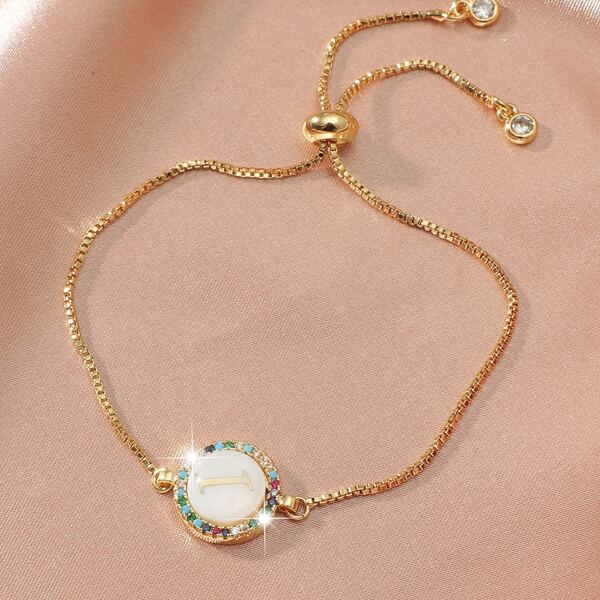

Gold Plated Letter Decor Bracelet