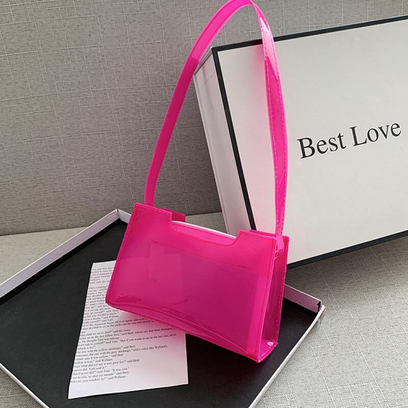 

Clear Shoulder Bag, Pink
