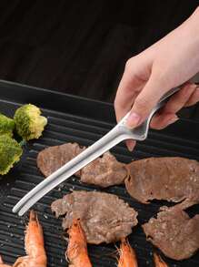 1 pieza Pinzas para alimentos de acero inoxidable - Plateado - Ver 1