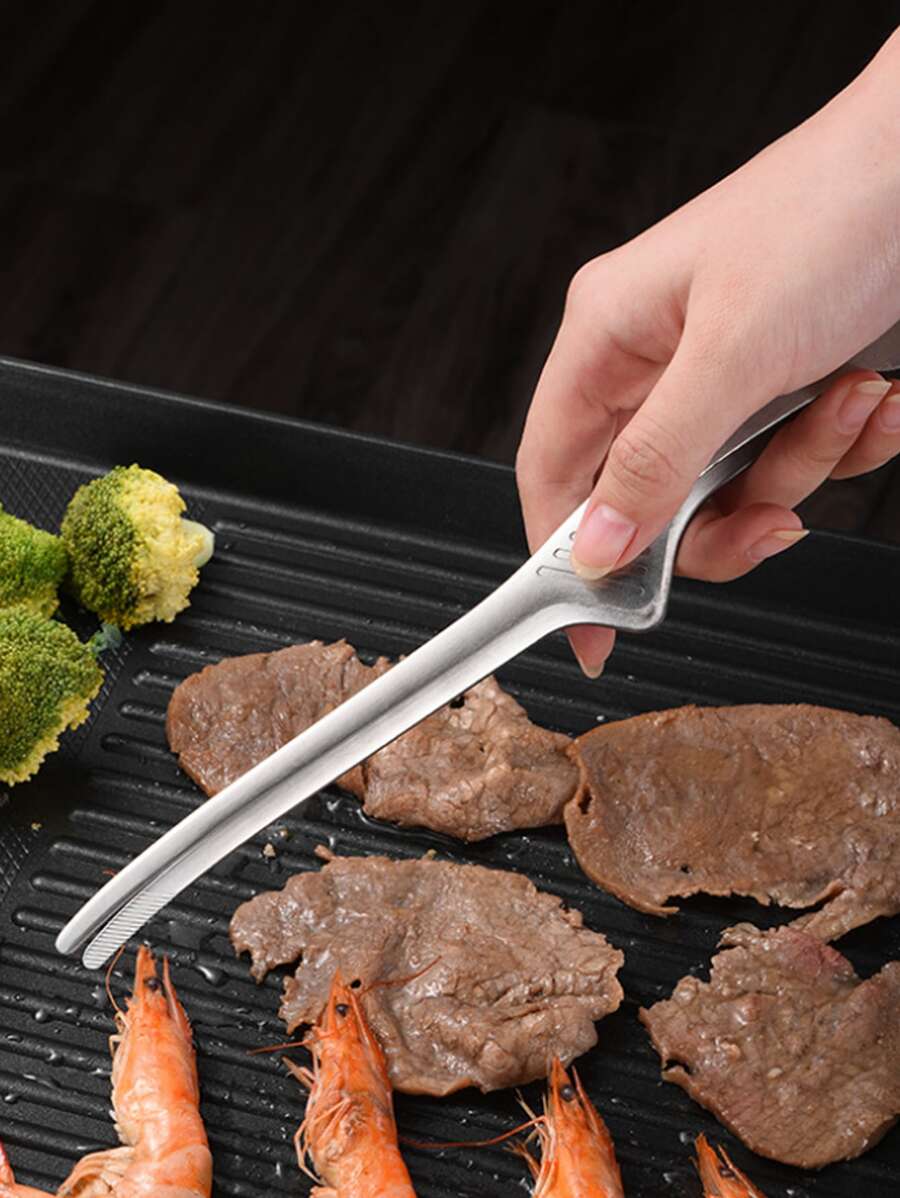 1 pieza Pinzas para alimentos de acero inoxidable - Plateado - Ver 1