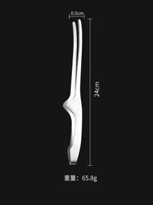 1 pieza Pinzas para alimentos de acero inoxidable - Plateado - Ver 2