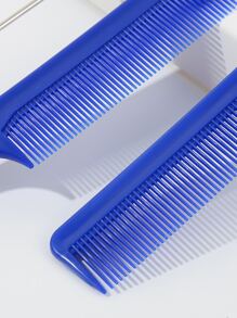 Set de 3 peines/cepillos de cola de rata para el peinado de todo tipo de cabello - Azul - Ver 3