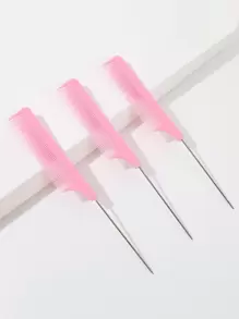 3 件装鼠尾梳发刷/发梳，适用于发型设计，适合所有发质，发刷、梳子、美发工具、美发产品及配件，适用于理发沙龙美容旅行必需品 - 粉色 - 查看 1