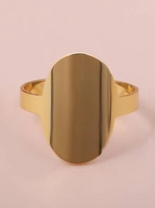 Stainless Steel Ring - Yellow Gold - View 1