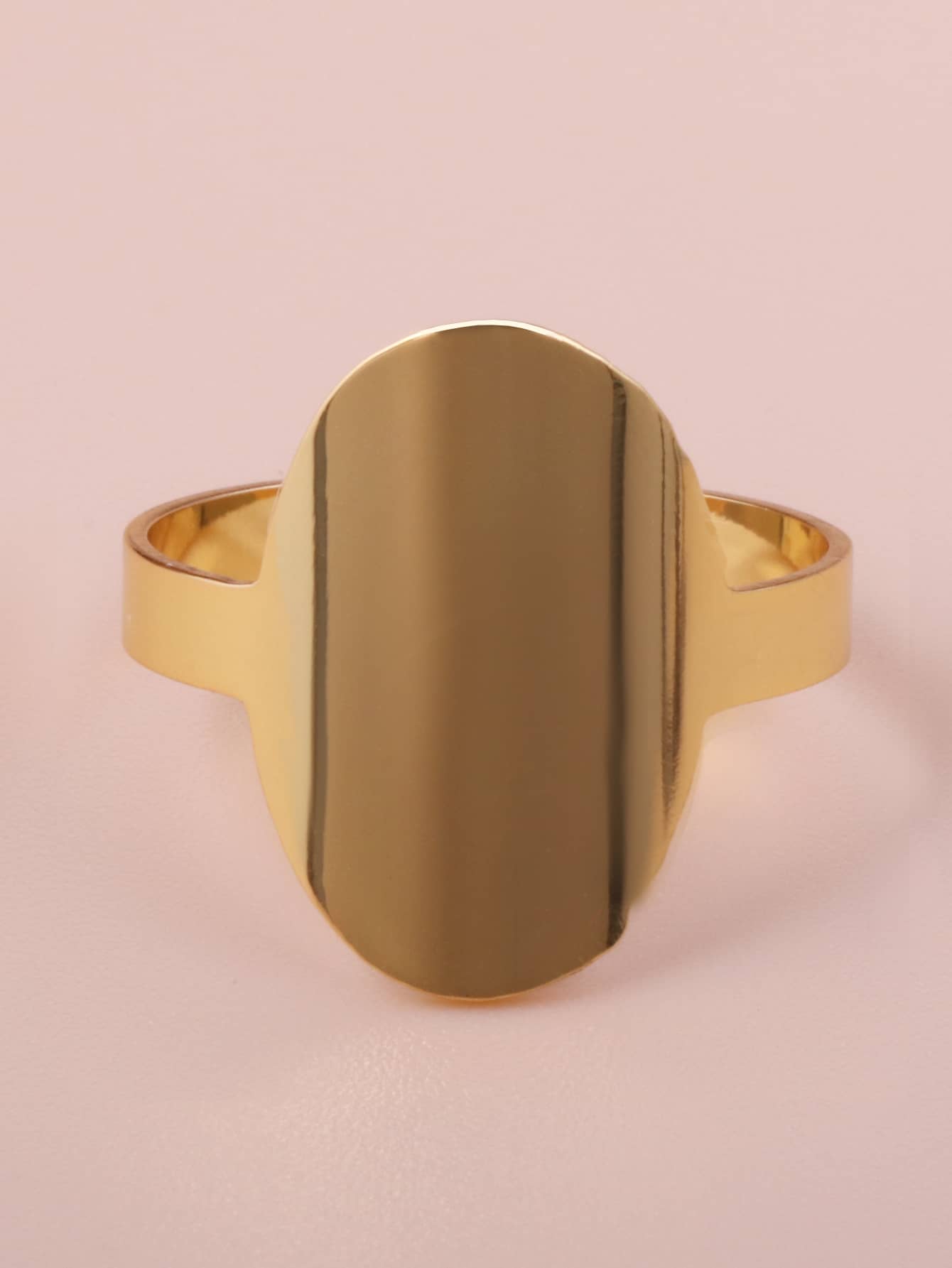 Stainless Steel Ring - Yellow Gold - View 1