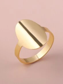 Stainless Steel Ring - Yellow Gold - View 2