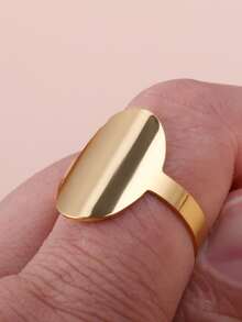 Stainless Steel Ring - Yellow Gold - View 3