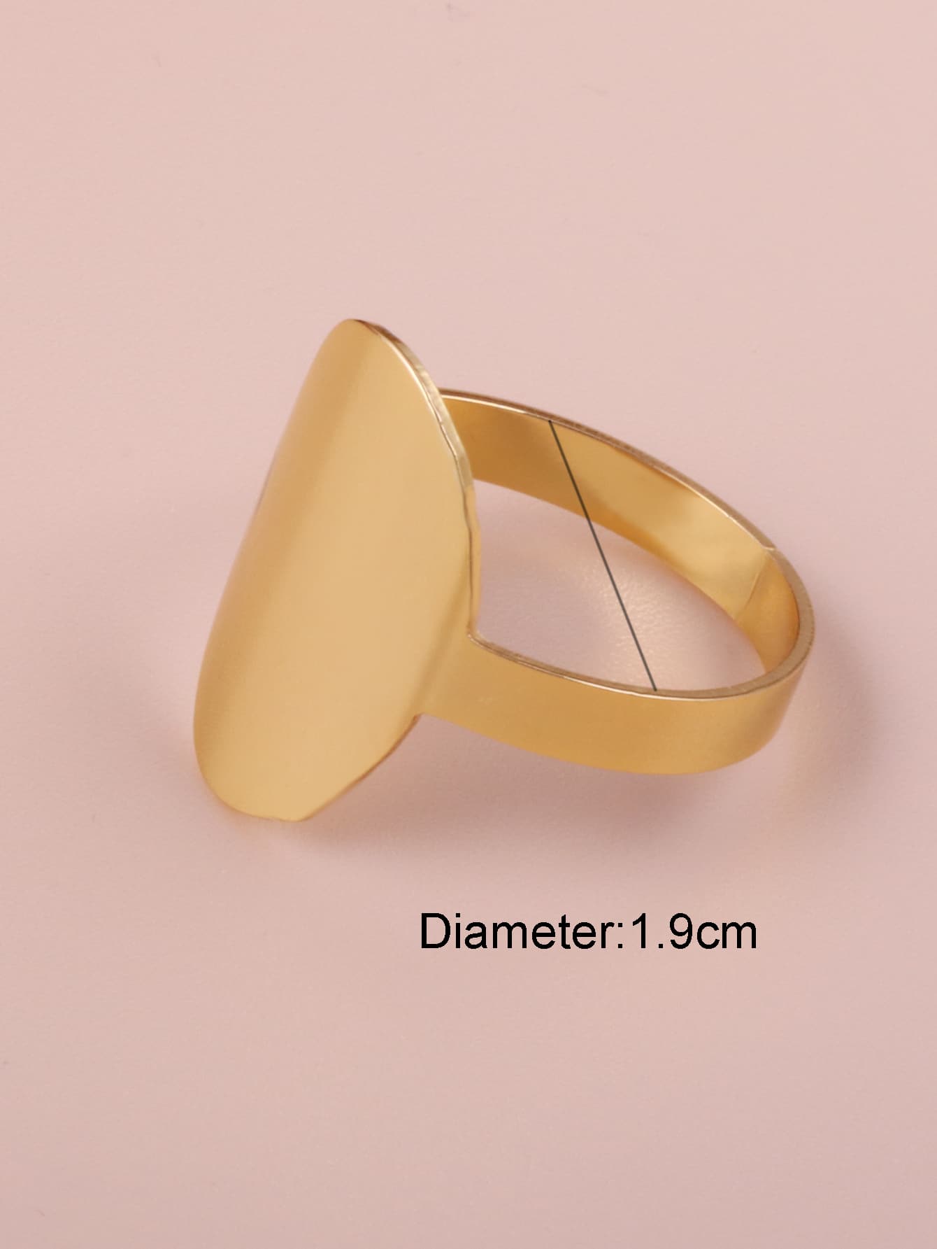 Stainless Steel Ring - Yellow Gold - View 4