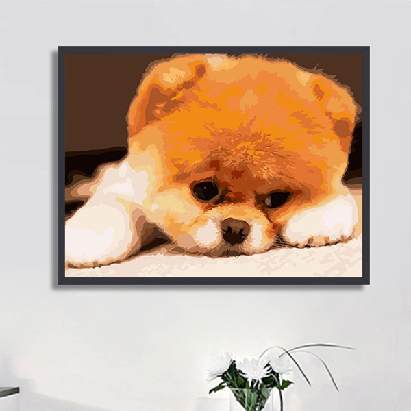 

Dog Print DIY Diamond Unframed Painting, Multicolor
