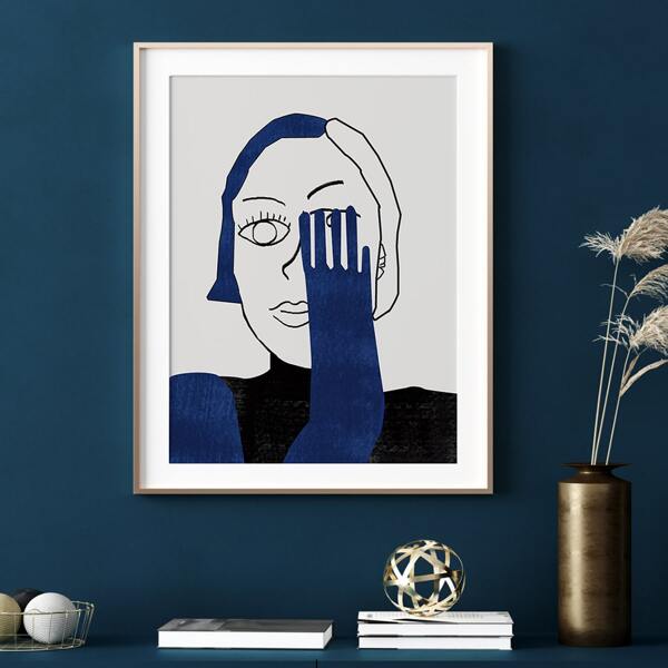 

Abstract Figure Graphic Unframed Painting, Multicolor