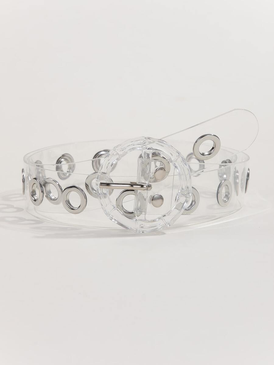1 pieza Cinturón transparente con ojales para mujer, Halloween - transparente - Ver 1