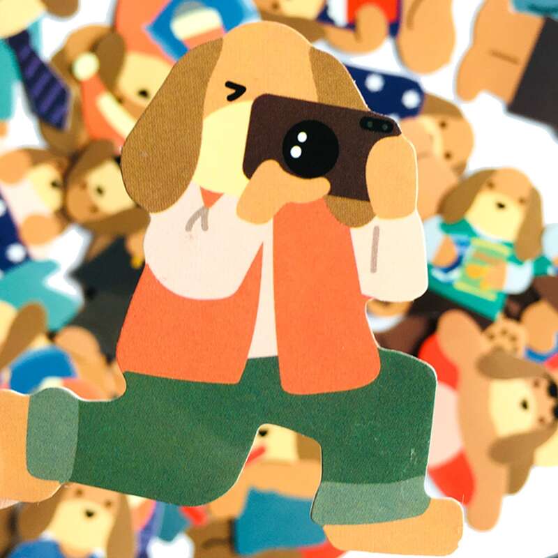 

40pcs Cartoon Dog Sticker, Multicolor